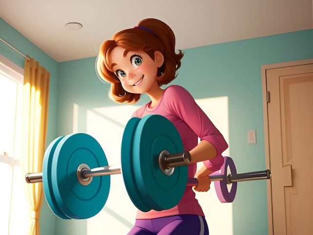筋トレする女性