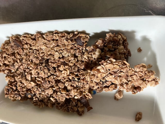 長方形のオートミールチョコ