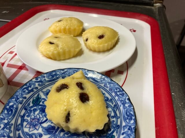 美味しい米粉卵蒸しパン