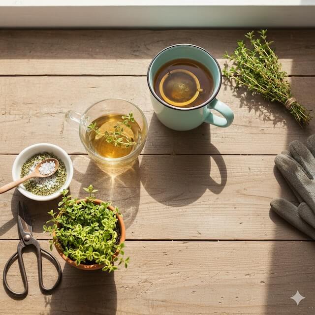 タイムとレモンタイム、ハーブティー