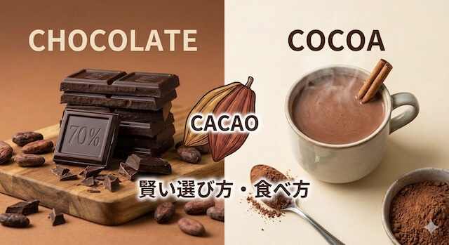 チョコレートとココアの選び方や食べ方