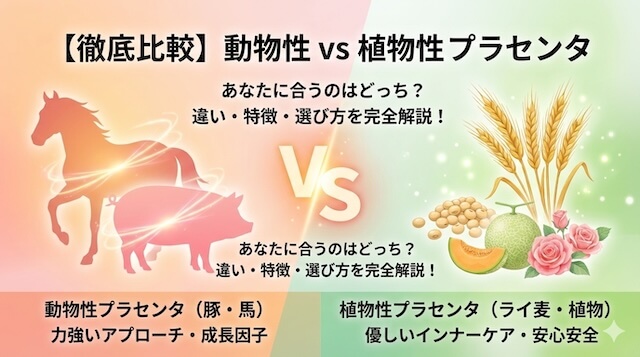植物性プラセンタと動物性プラセンタの違い比較