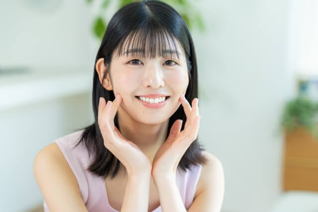 美肌の女性
