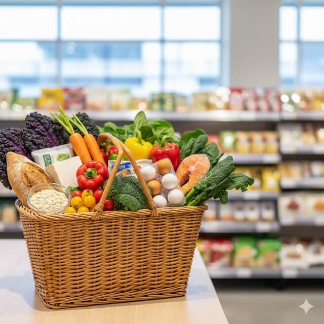 スーパーでの食材選び