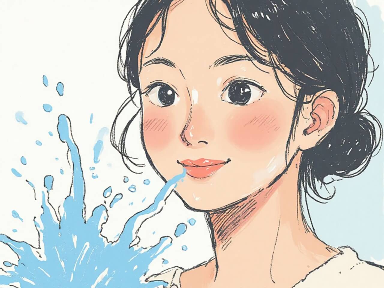 潤い肌になる女性