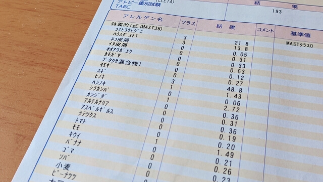 アレルギー検査