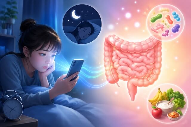スマホ見すぎで腸が荒れる？ブルーライトと睡眠、腸内環境の意外な関係