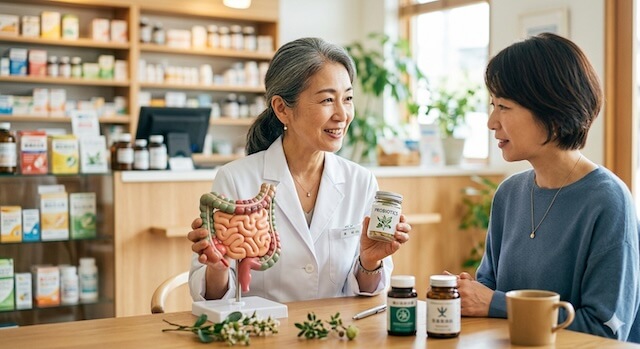 更年期と腸の関係を薬剤師が説明