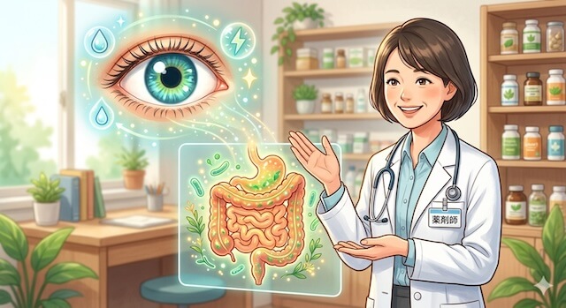 白内障・ドライアイ・目の疲れ・加齢黄斑変性など目のトラブルは腸内環境から？薬剤師が解説